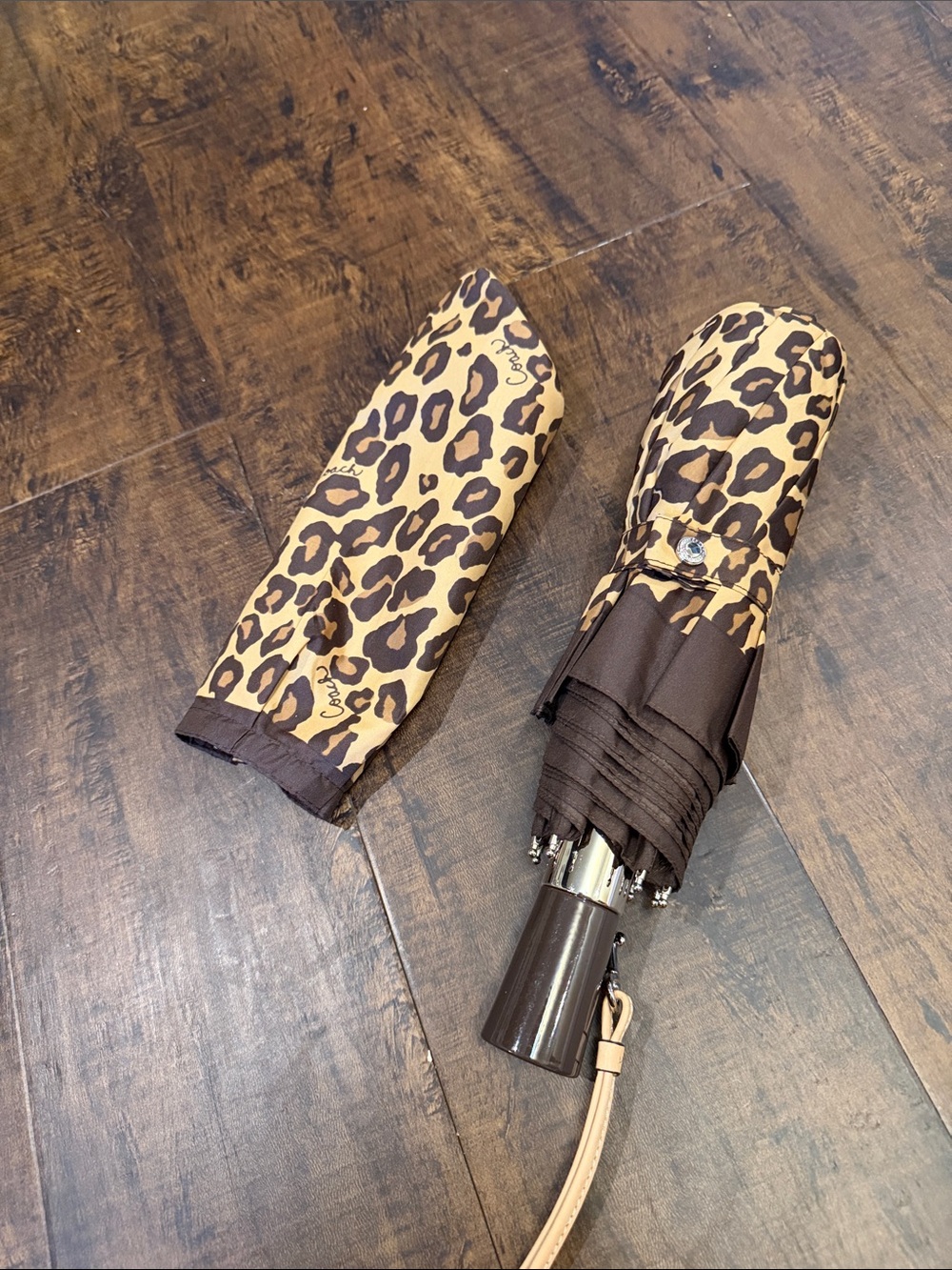 Coach Leopard Print Umbrella